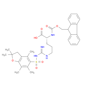 187618-60-6 D-Ornithine,N5-[[[(2,3-dihydro-2,2,4,6,7-pentamethyl-5-benzofuranyl)sulfonyl]amino]iminomethyl]-N2-[(9H-fluoren-9-ylmethoxy)carbonyl]-