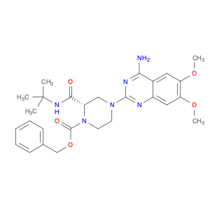 189349-50-6 1-Piperazinecarboxylic acid, 4-(4-amino-6,7-dimethoxy-2-quinazolinyl)-2-[[(1,1-dimethylethyl)amino]carbonyl]-, phenylmethyl ester, (2S)-