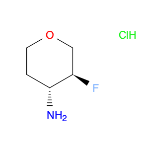 2H-Pyran-4-amine, 3-fluorotetrahydro-, hydrochloride (1:1), (3S,4R)-