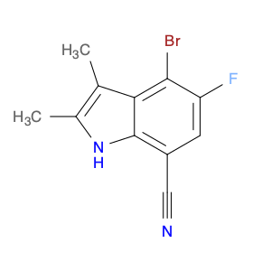 1912446-10-6 1H-Indole-7-carbonitrile, 4-bromo-5-fluoro-2,3-dimethyl-