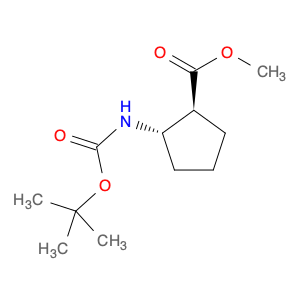 Cyclopentanecarboxylic acid, 2-[[(1,1-dimethylethoxy)carbonyl]amino]-,methyl ester, (1S-trans)-