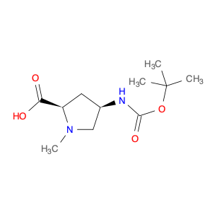 1946010-90-7 D-​Proline, 4-​[[(1,​1-​dimethylethoxy)​carbonyl]​amino]​-​1-​methyl-​, (4R)​-