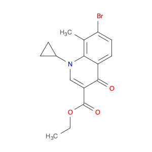 3-Quinolinecarboxylic acid,7-bromo-1-cyclopropyl-1,4-dihydro-8-methyl-4-oxo-, ethyl ester