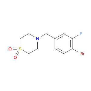 1973485-27-6 Thiomorpholine, 4-[(4-bromo-3-fluorophenyl)methyl]-, 1,1-dioxide