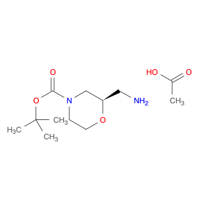 4-Morpholinecarboxylic acid, 2-(aminomethyl)-, 1,1-dimethylethyl ester, acetate (1:1), (2R)-