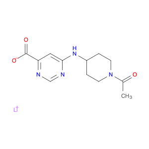 4-Pyrimidinecarboxylic acid, 6-[(1-acetyl-4-piperidinyl)amino]-, lithium salt (1:1)