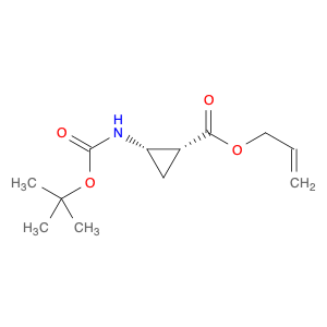 Cyclopropanecarboxylic acid, 2-[[(1,1-dimethylethoxy)carbonyl]amino]-, 2-propen-1-yl ester, (1R,2S)-rel-