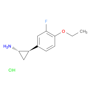 Cyclopropanamine, 2-(4-ethoxy-3-fluorophenyl)-, hydrochloride (1:1), (1R,2S)-rel-