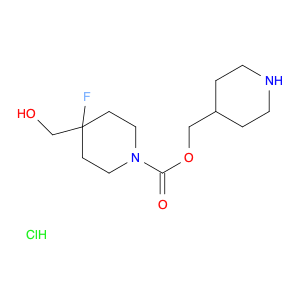 1-Piperidinecarboxylic acid, 4-fluoro-4-(hydroxymethyl)-, 4-piperidinylmethyl ester, hydrochloride (1:1)