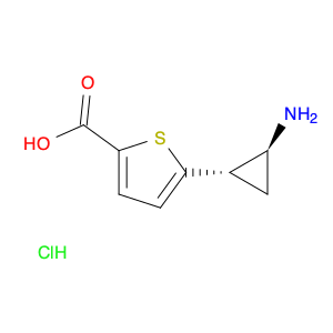 2-Thiophenecarboxylic acid, 5-[(1R,2R)-2-aminocyclopropyl]-, hydrochloride (1:1), rel-