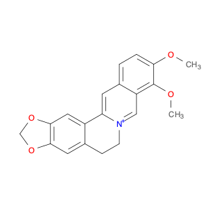 2086-83-1 Benzo[g]-1,3-benzodioxolo[5,6-a]quinolizinium, 5,6-dihydro-9,10-dimethoxy-