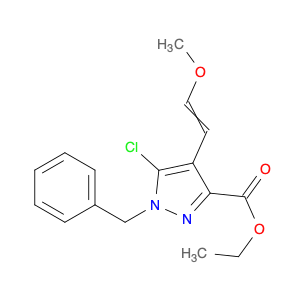 2095516-88-2 ethyl 1-benzyl-5-chloro-4-(2-methoxyvinyl)pyrazole-3-carboxylate