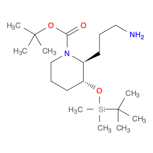 2173637-00-6 tert-butyl (2S,3R)-2-(3-aminopropyl)-3-[tert-butyl(dimethyl)silyl]oxy-piperidine-1-carboxylate