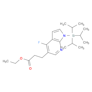 2173991-91-6 ethyl 3-{4-fluoro-1-[tris(propan-2-yl)silyl]-1H-pyrrolo[2,3-b]pyridin-5-yl}propanoate