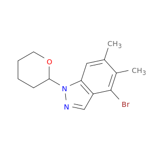 2206742-48-3 4-Bromo-5,6-dimethyl-1-tetrahydropyran-2-yl-indazole