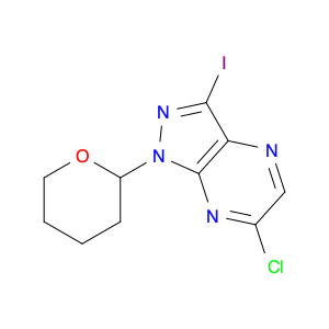 2215028-64-9 6-chloro-3-iodo-1-tetrahydropyran-2-yl-pyrazolo[3,4-b]pyrazine