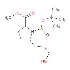 2227204-79-5 1-tert-butyl 2-methyl 5-(3-hydroxypropyl)pyrrolidine-1,2-dicarboxylate