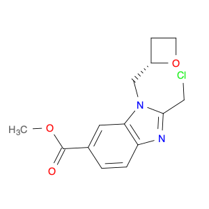 2230200-76-5 methyl 2-(chloromethyl)-3-[[(2S)-oxetan-2-yl]methyl]benzimidazole-5-carboxylate