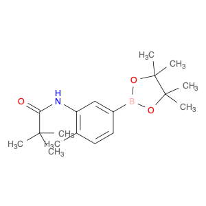 2246741-86-4 2,2-dimethyl-N-[2-methyl-5-(tetramethyl-1,3,2-dioxaborolan-2-yl)phenyl]propanamide