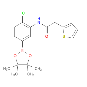 2246755-99-5 N-(2-chloro-5-(4,4,5,5-tetramethyl-1,3,2-dioxaborolan-2-yl)phenyl)-2-(thiophen-2-yl)acetamide