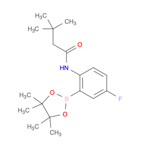 2246771-83-3 Butanamide, N-[4-fluoro-2-(4,4,5,5-tetramethyl-1,3,2-dioxaborolan-2-yl)phenyl]-3,3-dimethyl-