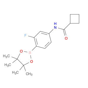 2246801-72-7 N-[3-fluoro-4-(tetramethyl-1,3,2-dioxaborolan-2-yl)phenyl]cyclobutanecarboxamide