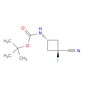 2250243-47-9 tert-butyl trans-N-(3-cyano-3-fluoro-cyclobutyl)carbamate