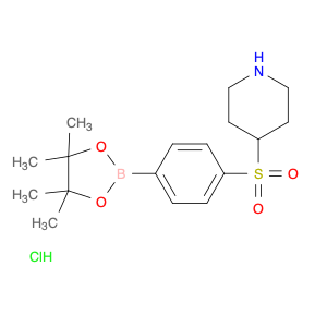 4-[4-(tetramethyl-1,3,2-dioxaborolan-2-yl)benzenesulfonyl]piperidine hydrochloride