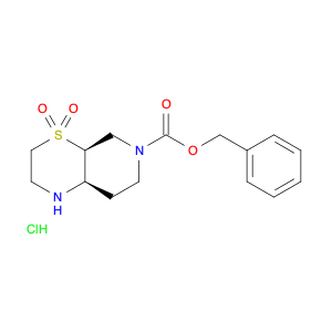 2306254-15-7 benzyl rel-(4aS,8aR)-4,4-dioxo-1,2,3,4a,5,7,8,8a-octahydropyrido[3,4-b][1,4]thiazine-6-carboxylate;hydrochloride