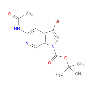 2368945-95-1 tert-butyl 5-acetamido-3-bromo-pyrrolo[2,3-c]pyridine-1-carboxylate