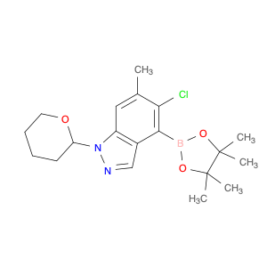 2374152-77-7 5-chloro-6-methyl-1-(oxan-2-yl)-4-(4,4,5,5-tetramethyl-1,3,2-dioxaborolan-2-yl)indazole