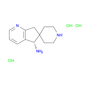 2413983-72-7 (5S)-spiro[5,7-dihydrocyclopenta[b]pyridine-6,4'-piperidine]-5-amine;trihydrochloride