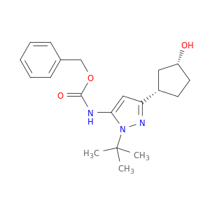 2460255-80-3 benzyl N-[2-tert-butyl-5-[(1S,3R)-3-hydroxycyclopentyl]pyrazol-3-yl]carbamate