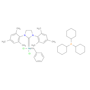 246047-72-3 Ruthenium, [1,3-bis(2,4,6-trimethylphenyl)-2-imidazolidinylidene]dichloro(phenylmethylene)(tricyclohexylphosphine)-, (SP-5-41)-