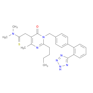 247257-48-3 5-Pyrimidineethanethioamide, 2-butyl-1,6-dihydro-N,N,4-trimethyl-6-oxo-1-[[2'-(2H-tetrazol-5-yl)[1,1'-biphenyl]-4-yl]methyl]-