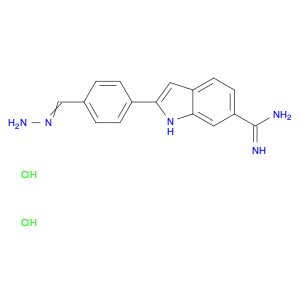 28718-90-3 1H-Indole-6-carboximidamide, 2-[4-(aminoiminomethyl)phenyl]-, hydrochloride (1:2)