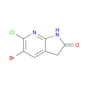 297757-11-0 2H-Pyrrolo[2,3-b]pyridin-2-one, 5-broMo-6-chloro-1,3-dihydro-