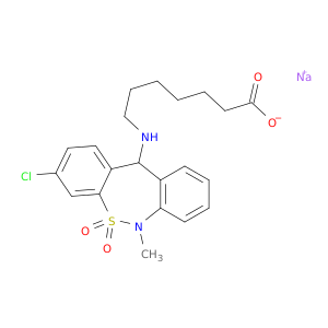 30123-17-2 Sodium 7-[(3-chloro-6,11-dihydro-6-methyldibenzo[c,f][1,2]thiazepin-11-yl)amino]heptanoate S,S-dioxide