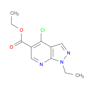 4-CHLORO-1-ETHYL-1H-PYRAZOLO[3,4-B]PYRIDINE-5-CARBOXYLIC ACID ETHYL ESTER