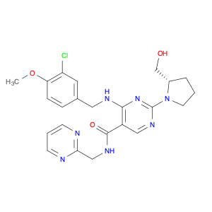 330784-47-9 (S)-2-(2-Hydroxymethyl-1-pyrrolidinyl)-4-(3-chloro-4-methoxybenzylamino)-5-[(2-pyrimidinylmethyl)carbamoyl]pyrimidine