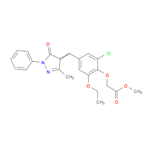 431979-47-4 2-[2-Chloro-4-[(1,5-dihydro-3-methyl-5-oxo-1-phenyl-4H-pyrazol-4-ylidene)methyl]-6-ethoxyphenoxy]aceticacidmethylester