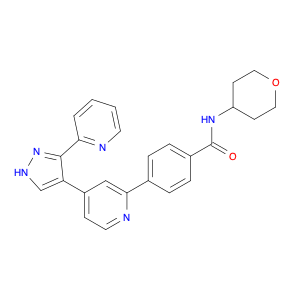 452342-67-5 4-(4-(3-(Pyridin-2-yl)-1H-pyrazol-4-yl)pyridin-2-yl)-N-(tetrahydro-2H-pyran-4-yl)benzamide