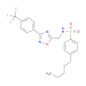 681213-48-9 Benzenesulfonamide, 4-pentyl-N-[[3-[4-(trifluoromethyl)phenyl]-1,2,4-oxadiazol-5-yl]methyl]-