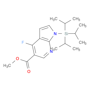 1H-Pyrrolo[2,3-b]pyridine-5-carboxylic acid, 4-fluoro-1-[tris(1-methylethyl)silyl]-, methyl ester