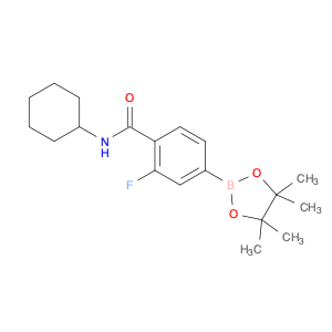 736989-95-0 N-Cyclohexyl-2-fluoro-4-(4,4,5,5-tetramethyl-1,3,2-dioxaborolan-2-yl)benzamide