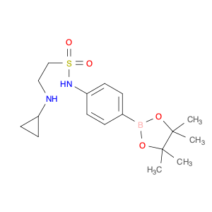 756520-93-1 Ethanesulfonamide, 2-(cyclopropylamino)-N-[4-(4,4,5,5-tetramethyl-1,3,2-dioxaborolan-2-yl)phenyl]-