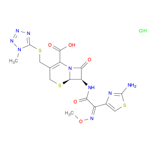 75738-58-8 5-Thia-1-azabicyclo[4.2.0]oct-2-ene-2-carboxylicacid,7-[[(2Z)-(2-amino-4-thiazolyl)(methoxyimino)acetyl]amino]-3-[[(1-methyl-1H-tetrazol-5-yl)thio]methyl]-8-oxo-,hydrochloride(2:1),(6R,7R)-