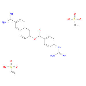 82956-11-4 Benzoic acid, 4-[(aminoiminomethyl)amino]-, 6-(aminoiminomethyl)-2-naphthalenyl ester, dimethanesulfonate