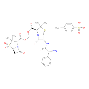 83105-70-8 4-Thia-1-azabicyclo[3.2.0]heptane-2-carboxylicacid,6-[[(2R)-aminophenylacetyl]amino]-3,3-dimethyl-7-oxo-,[[[(2S,6R)-3,3-dimethyl-4,4-dioxido-7-oxo-4-thia-1-azabicyclo[3.2.0]hept-2-yl]carbonyl]oxy]methylester,(2S,5R,6R)-,(4-methylbenzenesulfonate)(1:1)