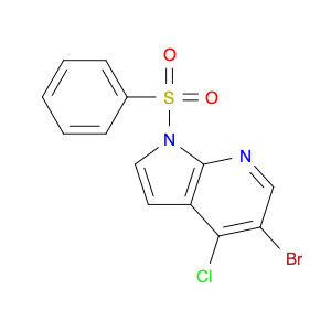 876343-81-6 1H-Pyrrolo[2,3-b]pyridine, 5-bromo-4-chloro-1-(phenylsulfonyl)-